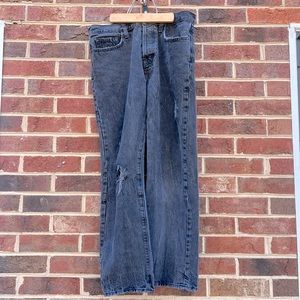 Current/Elliott Black Distressed Jeans
